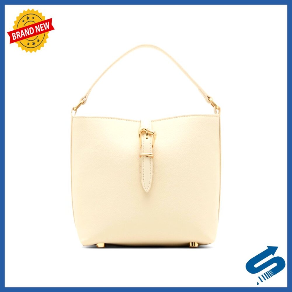 Small Bucket Bag with Detachable Strap Sculpted Chic Minimal Crossbody
